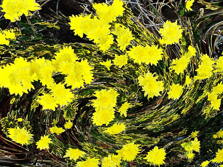 Only Yellow Flowers 4 Digital Art