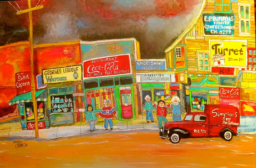 Ontario Street 1960 Painting by Michael Litvack
