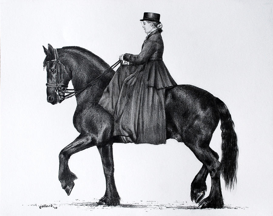 Horse Drawing - Onyx by Glenn Pollard