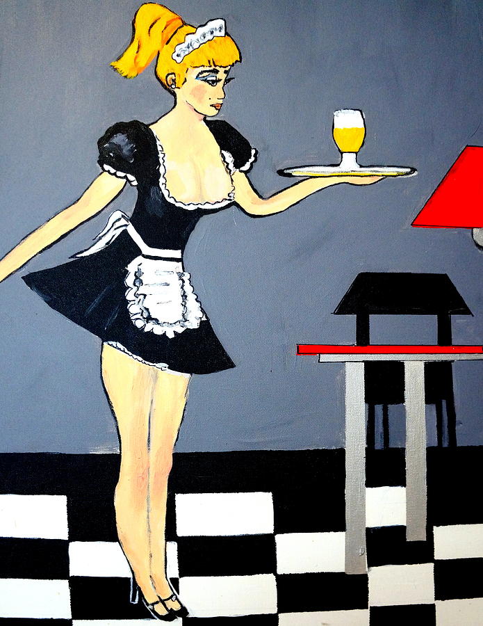 Ooolala French Maid  Painting by Nora Shepley
