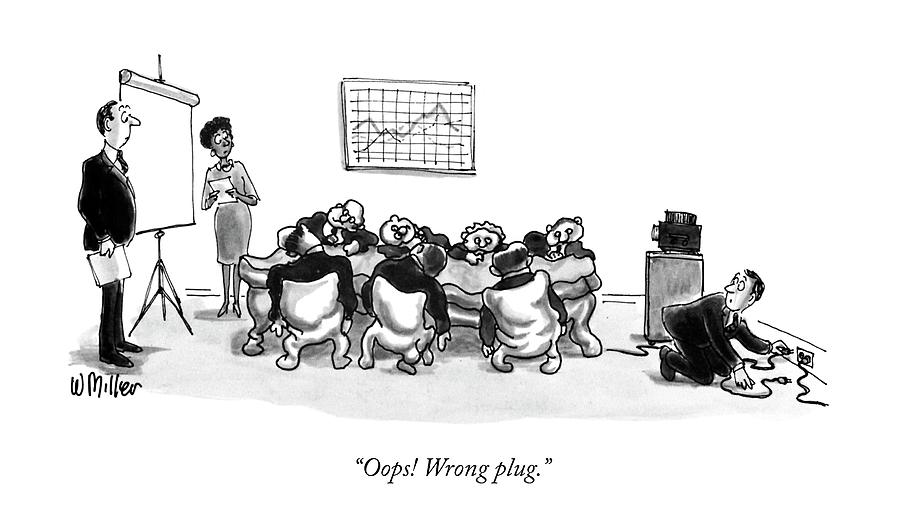 Oops! Wrong Plug Drawing by Warren Miller
