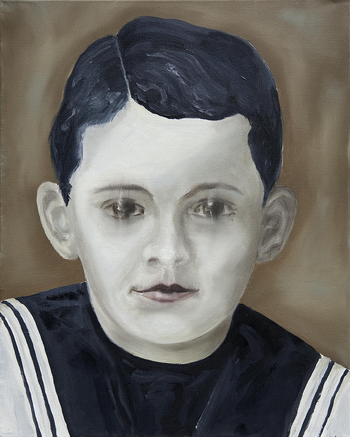 Opa As Child Painting by Patricia Ramaer