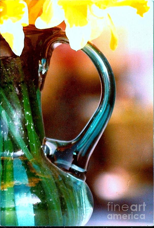 New Orleans Opaque Blue Green Vase Photograph by Michael Hoard