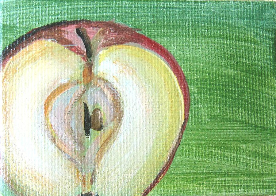 Open Apple Painting by Laurie Morgan