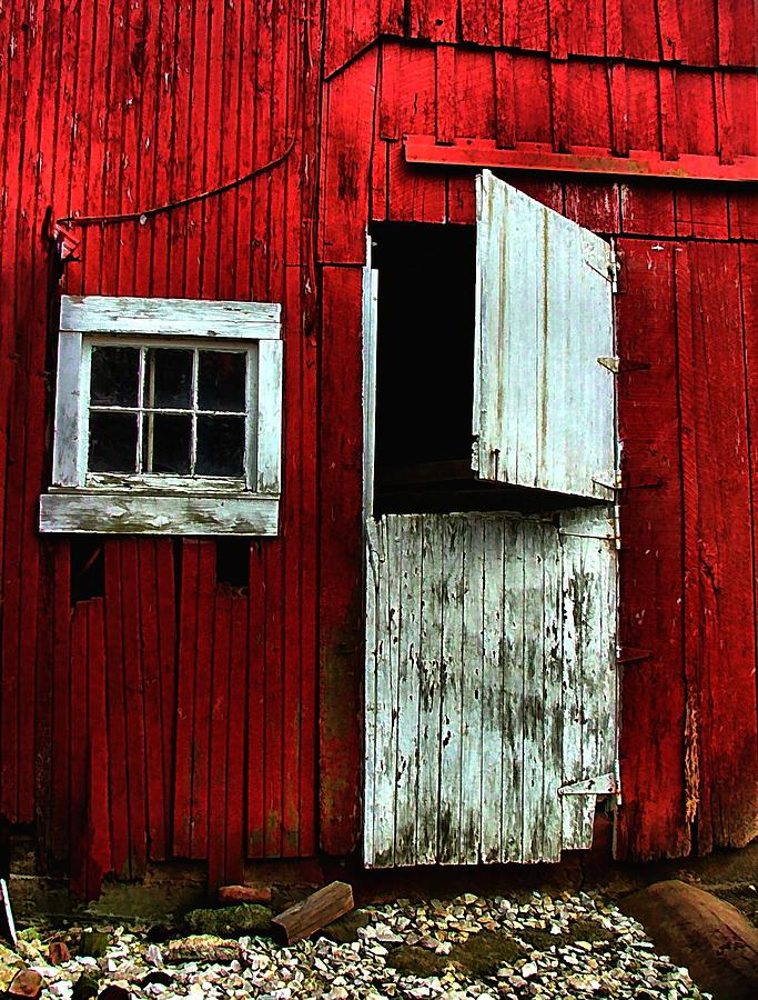 Open Barn Door Photograph by Julie Dant