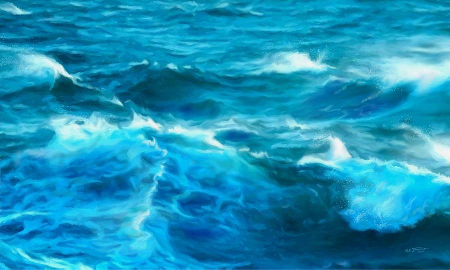 Open Ocean Wave Painting by Stephen Jorgensen