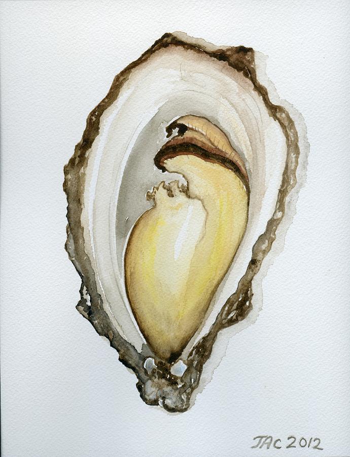 Open Oyster #3 Painting by Jennifer  Creech