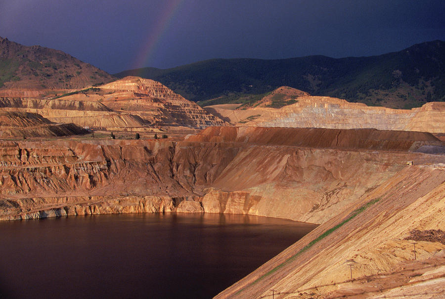 Landscape Photograph - Open Pit Mine, Butte Montana, Usa by Peter Essick