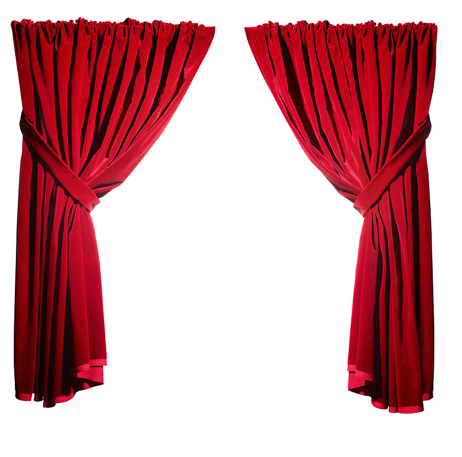 Open Red Velvet Curtains Photograph by Lauren Burke