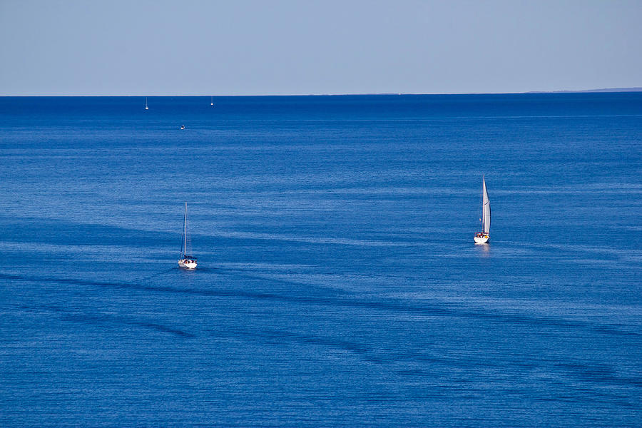 Open sea boats sailboats and yachts Photograph by Brch Photography