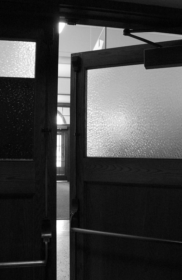 Opening Doors bw Photograph by Elizabeth Sullivan