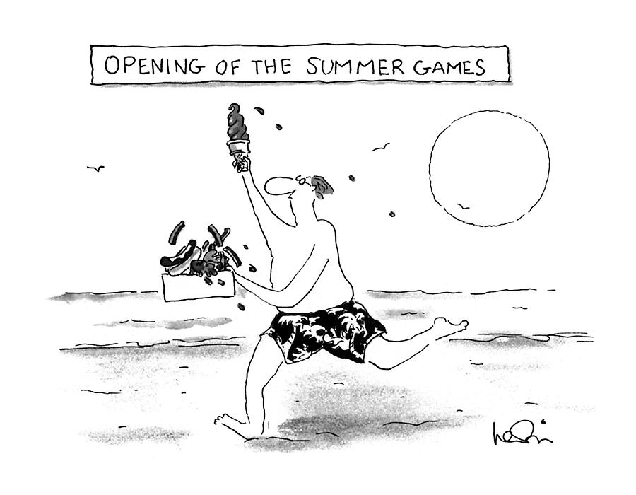 Opening Of The Summer Games Drawing by Arnie Levin