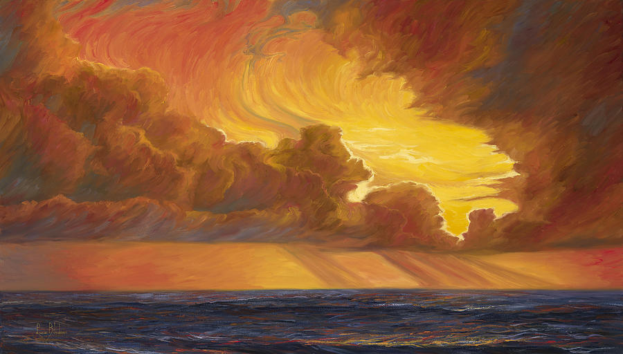 Sunset Painting - Opening Sky by Lucie Bilodeau
