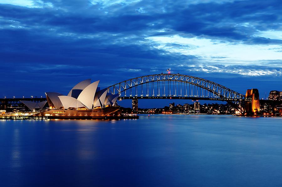 Opera House And Harbour Bridge Photograph by Gene Yu