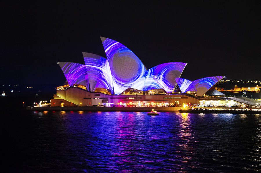 Opera House Light Show Photograph by Jason Hughes Pixels
