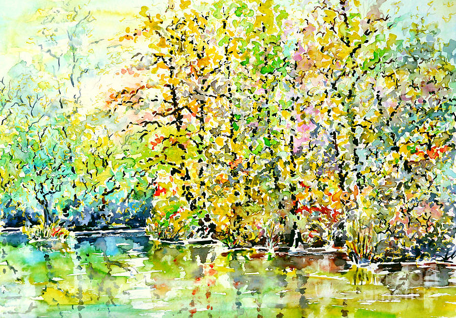 Opposite Riverside Painting by Almo M