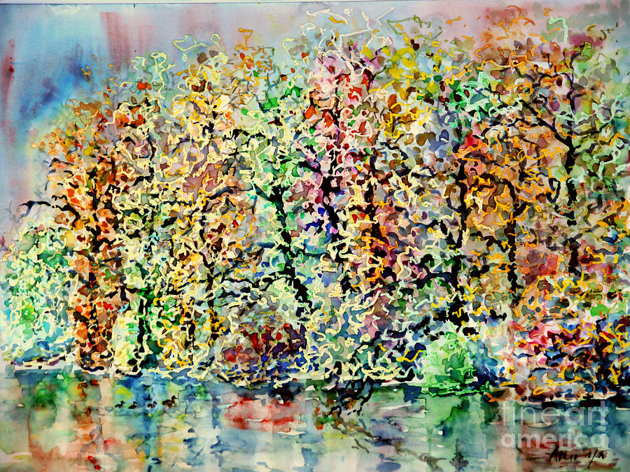 Opposite Riverside II Painting by Almo M