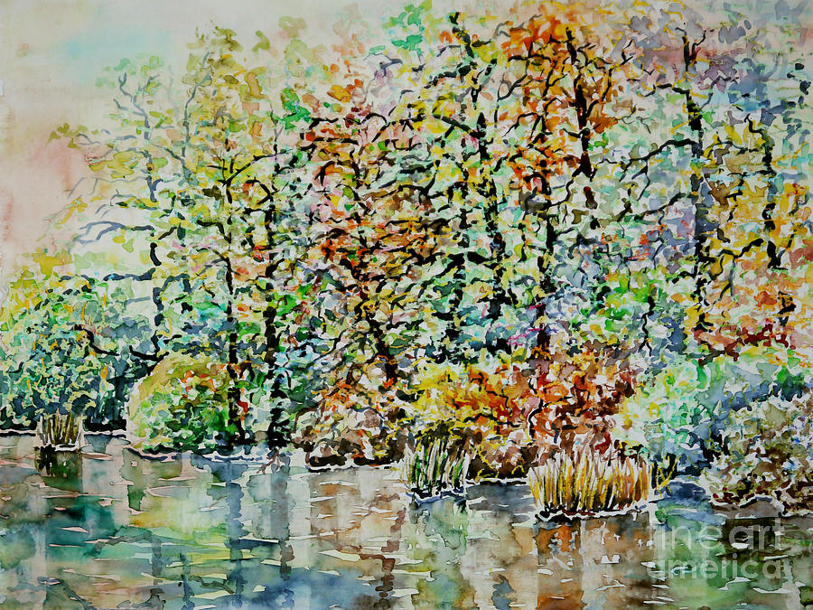 Opposite Riverside III Painting by Almo M