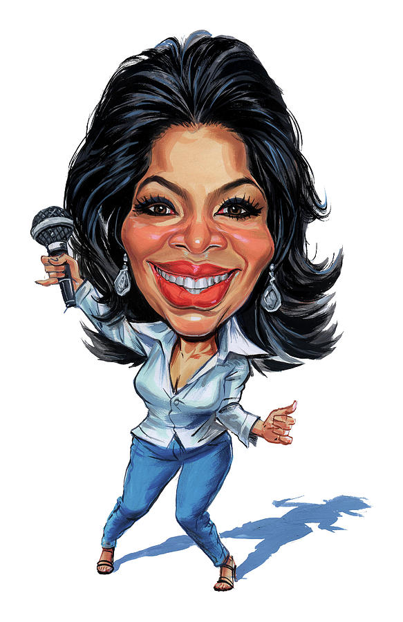Celebrity Painting - Oprah Winfrey by Art  