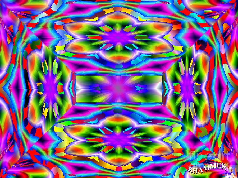 Colorful Digital Art - Optical Delusion  by Bobby Hammerstone