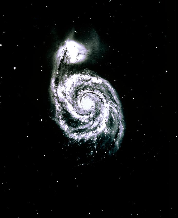 Interacting Galaxies Photograph - Optical Photograph Of The Whirlpool Galaxy by Noao/science Photo Library