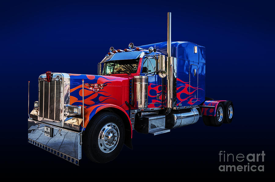Transformers Movie Photograph - Optimus Prime Blue by Steve Purnell