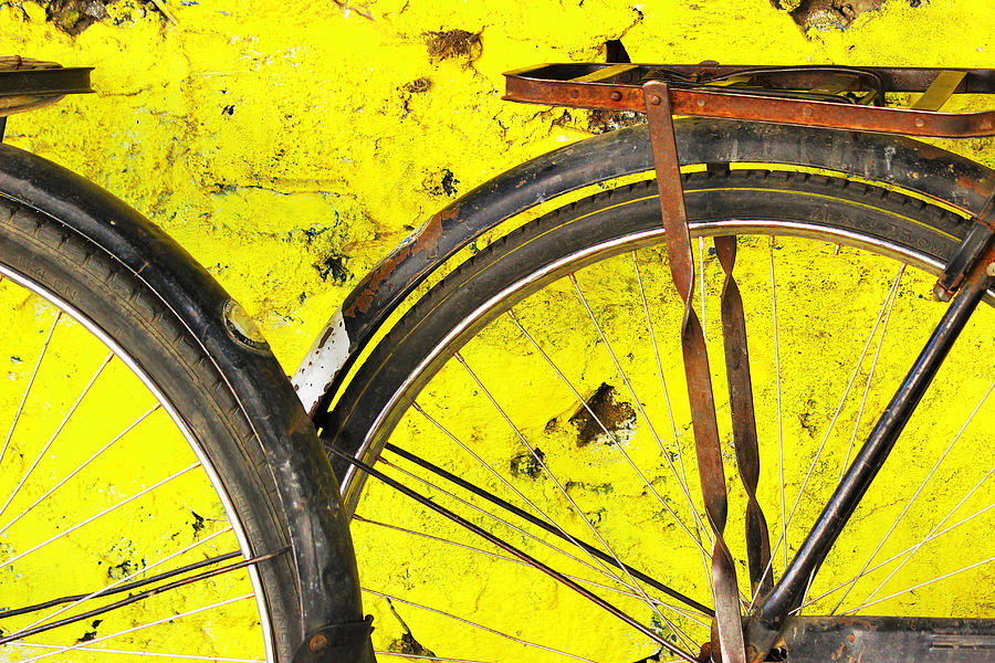 Bicycle Tyres Photograph - Option A versus B by Prakash Ghai Bicycle Tyres Photograph - Option A versus B by Prakash Ghai