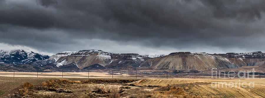 Oquirrh Mountains Winter Storm Panorama 2 - Utah Photograph by Gary Whitton