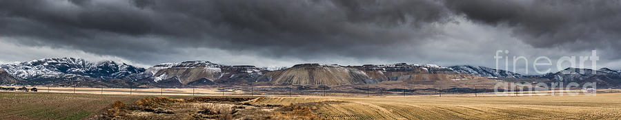 Oquirrh Mountains Winter Storm Panorama - Utah Photograph by Gary Whitton