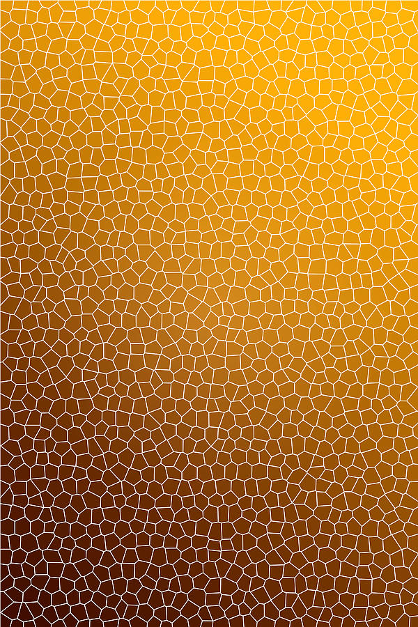 Orange Abstract Glass Pattern Mixed Media by Christina Rollo