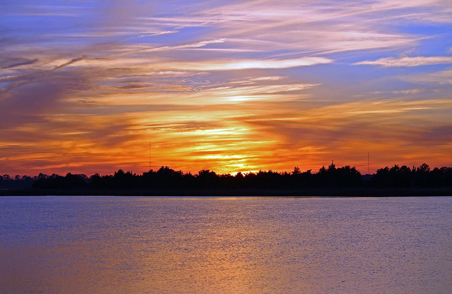 Orange And Blue Sunset Photograph by Cynthia Guinn