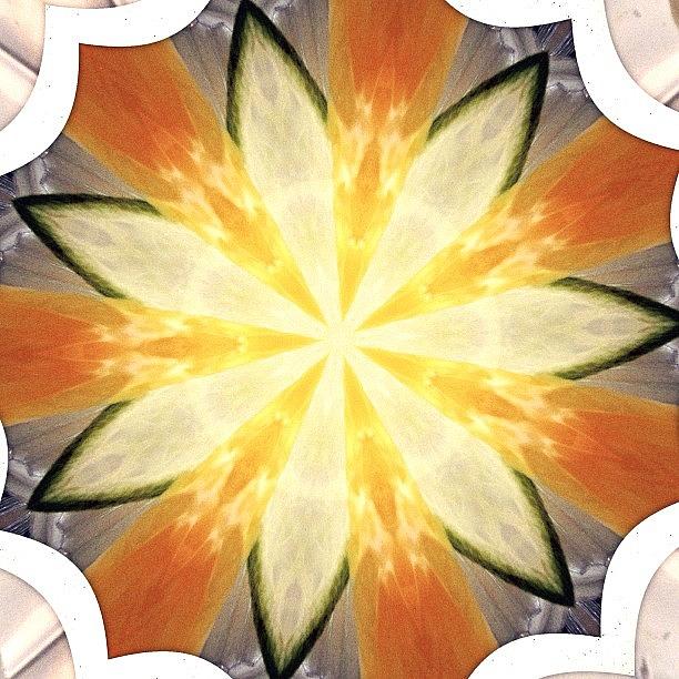 Lime Photograph - Orange And Lime Kaleidoscope by Luis Aviles