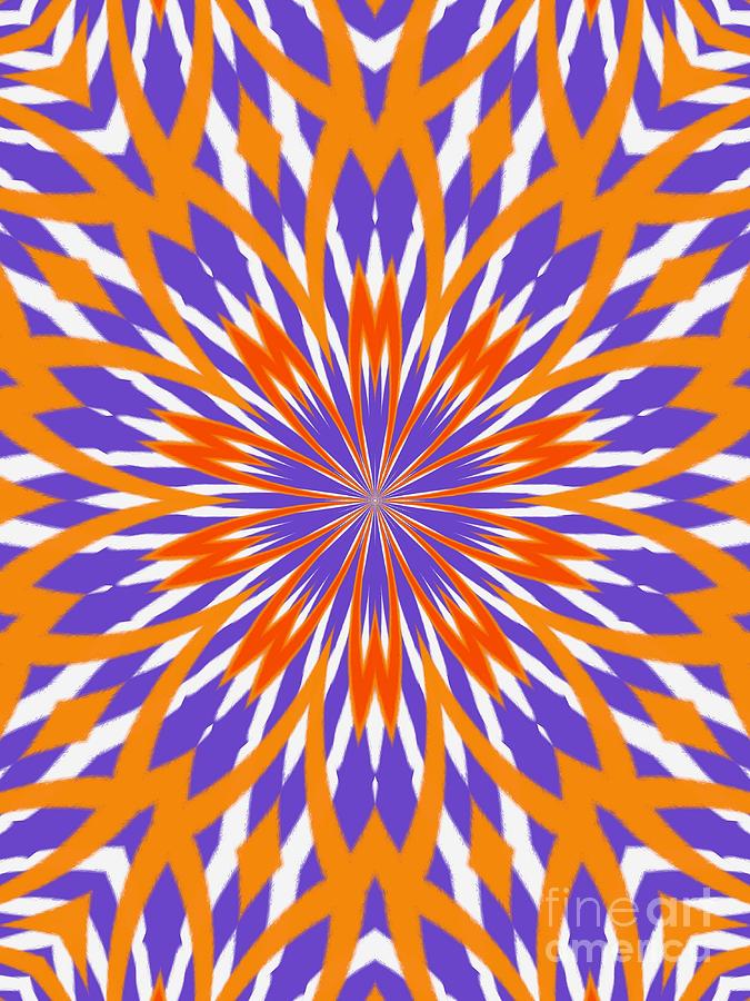 Orange and Purple Kaleidoscope Digital Art by Sharon Woerner
