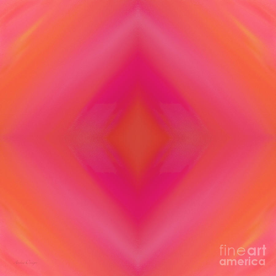 Orange And Raspberry Sorbet Abstract 5 Digital Art by Andee Design