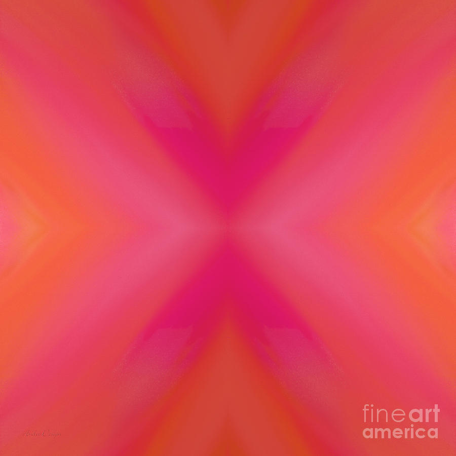 Orange And Raspberry Sorbet Abstract 6 Digital Art by Andee Design
