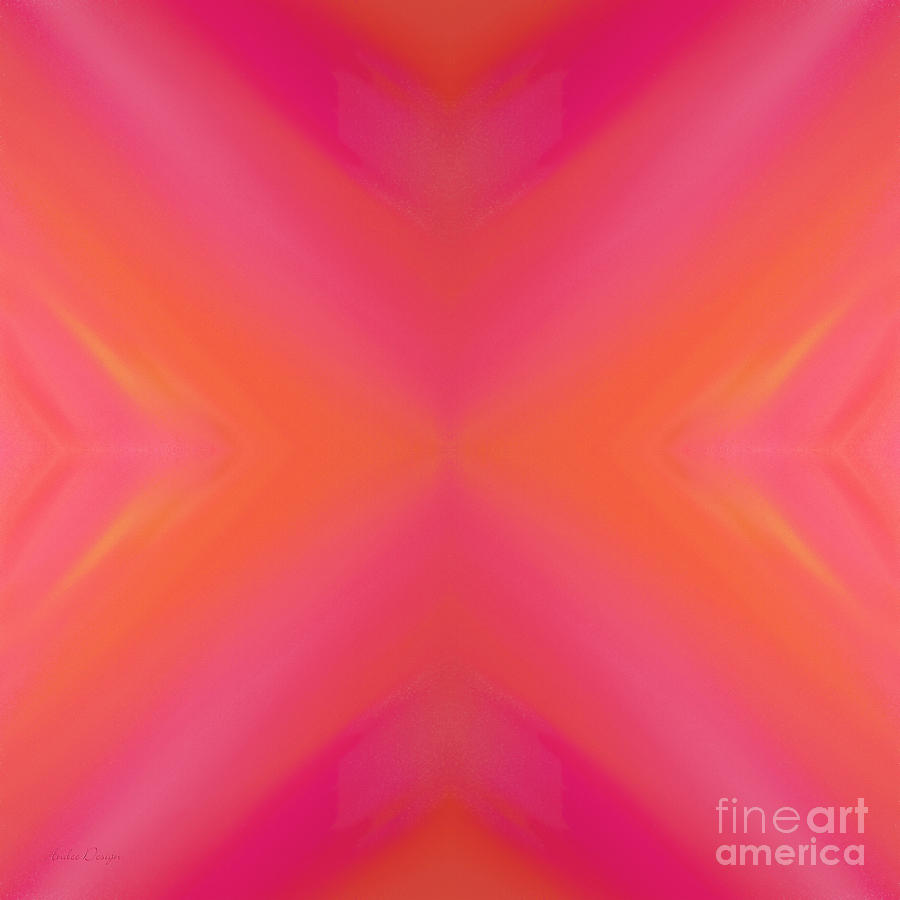 Orange And Raspberry Sorbet Abstract 8 Digital Art by Andee Design