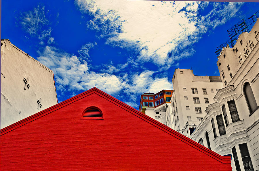 Orange and White Buildings Photograph by Frances Ann Hattier