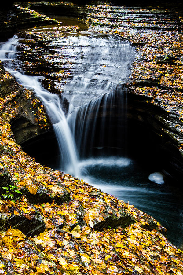 Waterfall Photograph - Orange Around the Falls by Kaye DeGuzman