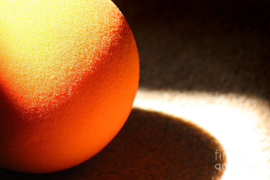 Orange Ball Abstract Close-up Photograph by Karen Adams