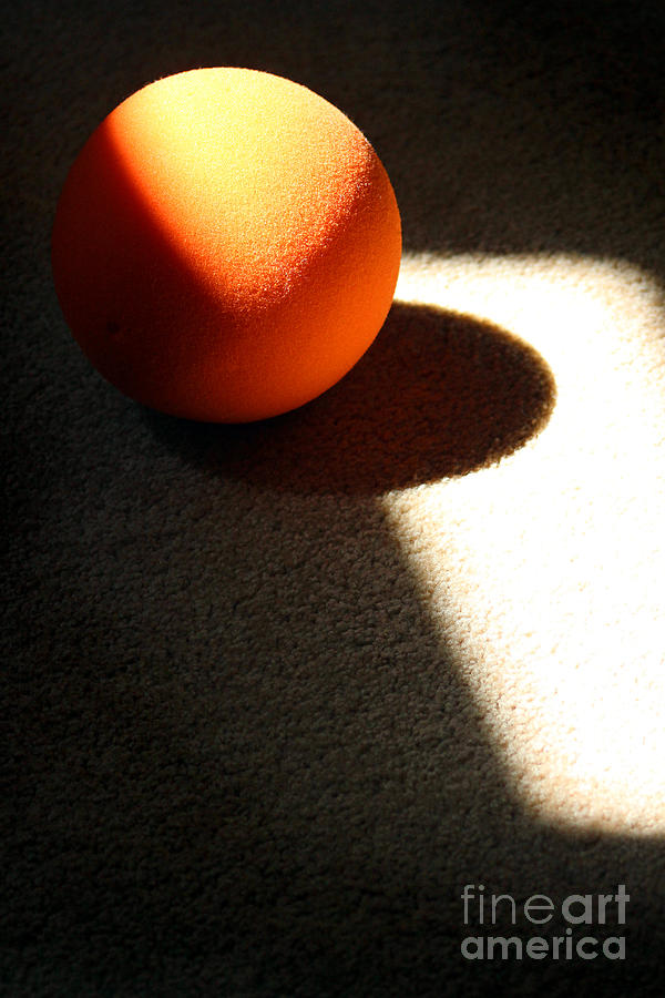 Orange Ball Abstract Photograph by Karen Adams