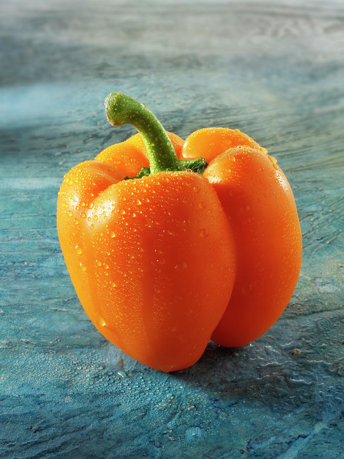 Orange Bell Pepper Photograph by Paul Williams