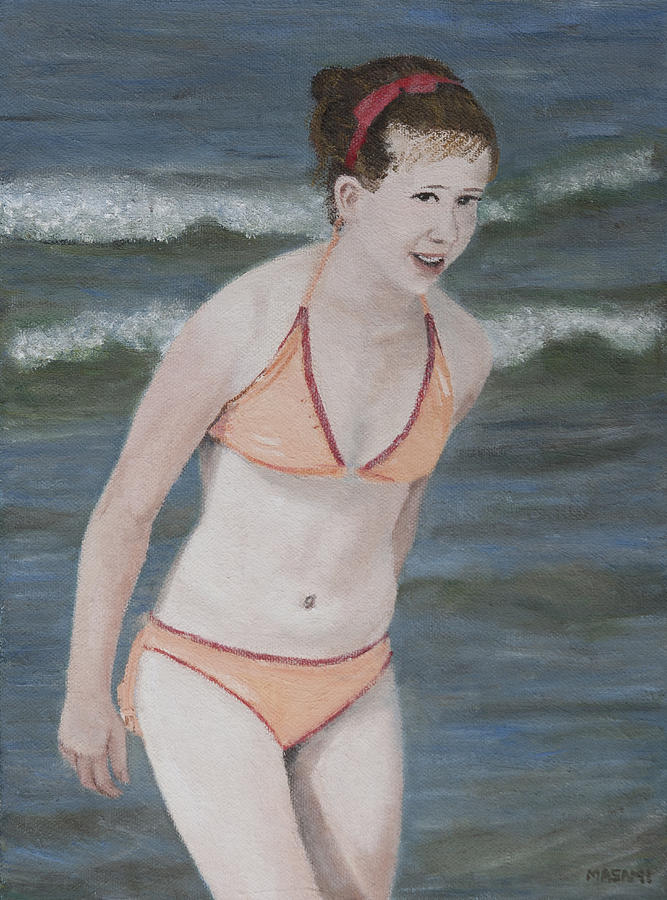 Orange Bikini Painting by Masami Iida