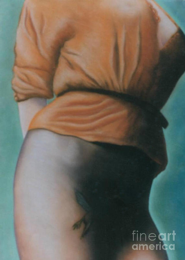 Orange Blouse Pastel by Mary Ann Leitch