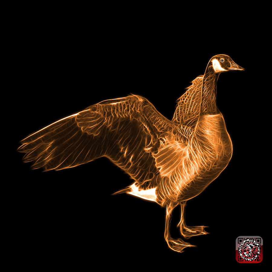Orange Canada Goose Pop Art - 7585 - BB  Mixed Media by James Ahn