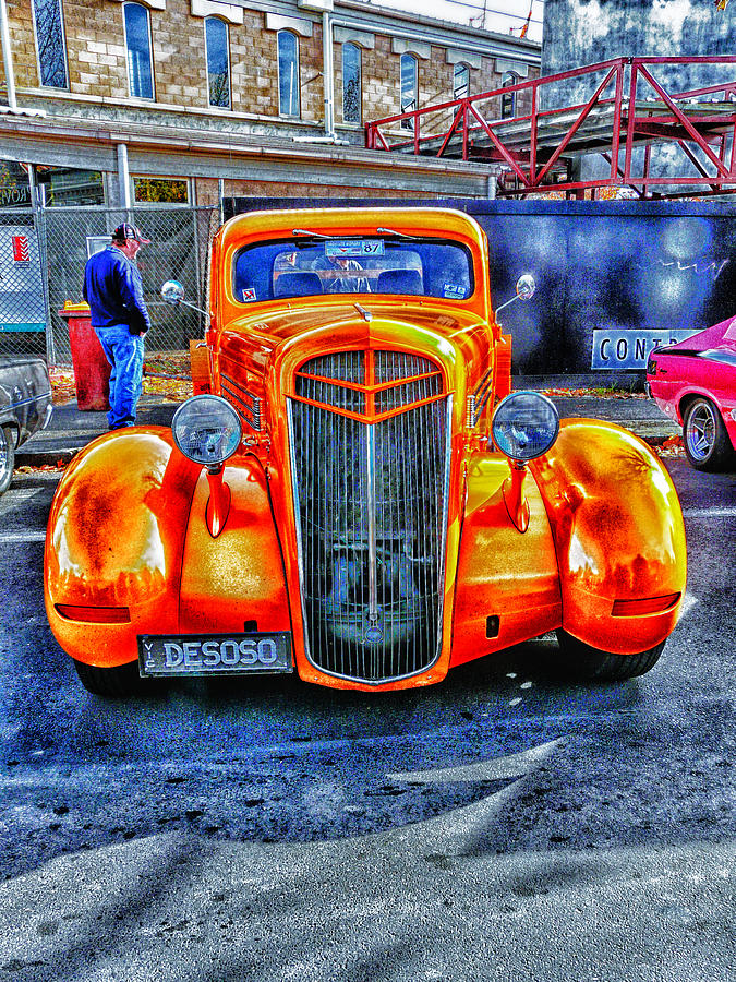 Orange Car Photograph by Claire Hull