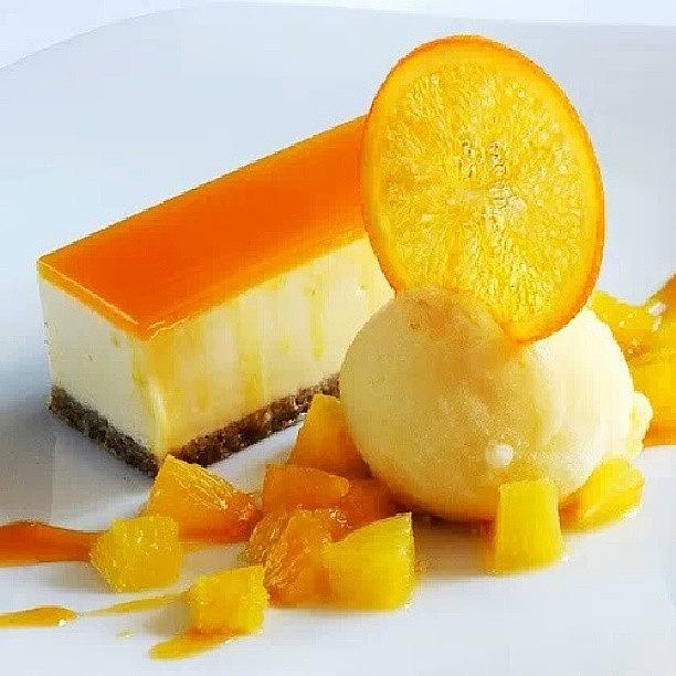 Snack Photograph - Orange Cheesecake #snacks #cheesecake by Brandon Fisher