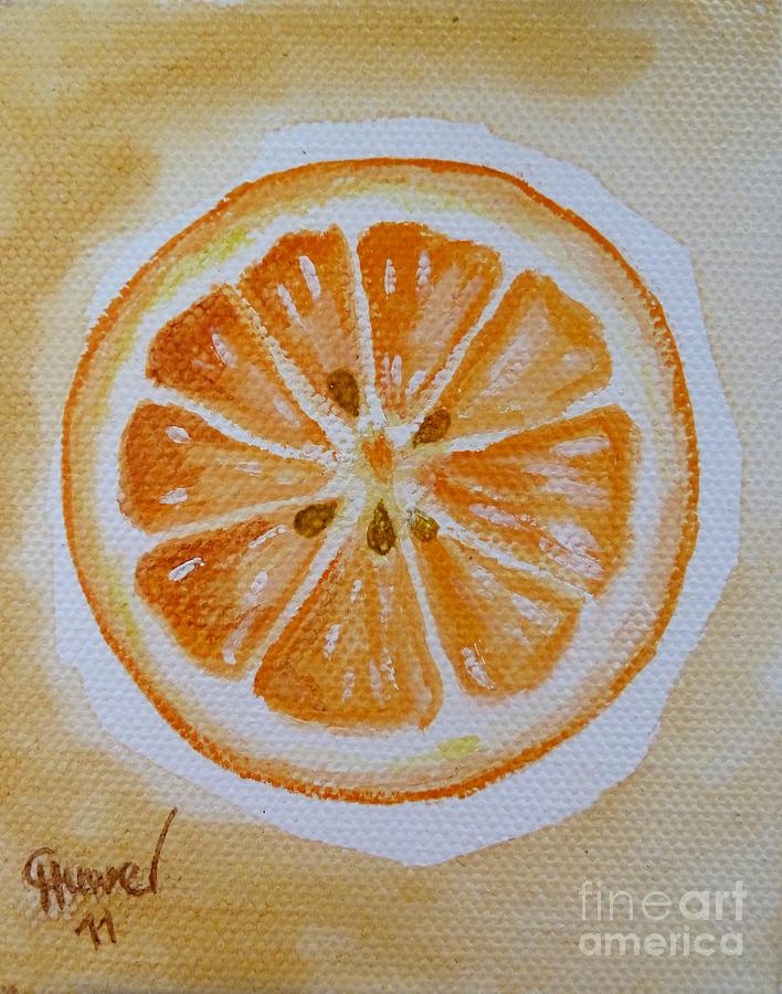 Fruit Painting - Orange by Christine Huwer