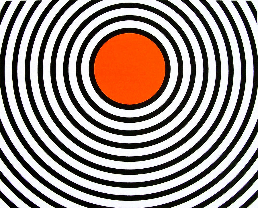 Primary Colors Painting - Orange Circle by Scott Shaver