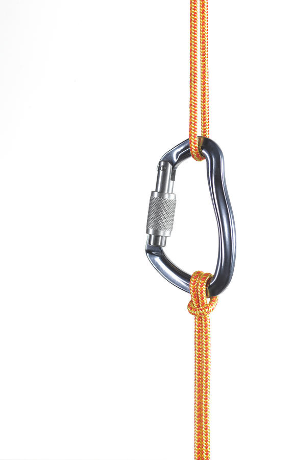 Orange Climbing Rope Connected By Photograph by Peter Dazeley