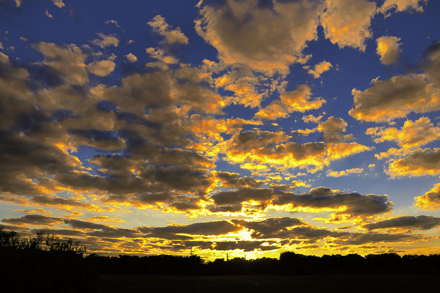 Landscape Photograph - Orange Clouds by Louise Hill